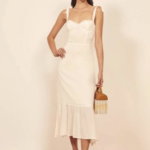 Reformation - Nikita Dress - Ivory - US Size 2 - Picture 2 of 4